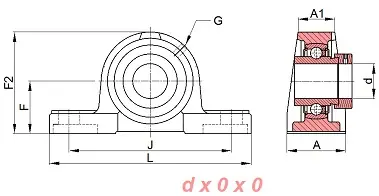 Ekspresowa dostawa Zespół z oprawą żeliwną EXP.204 SNR